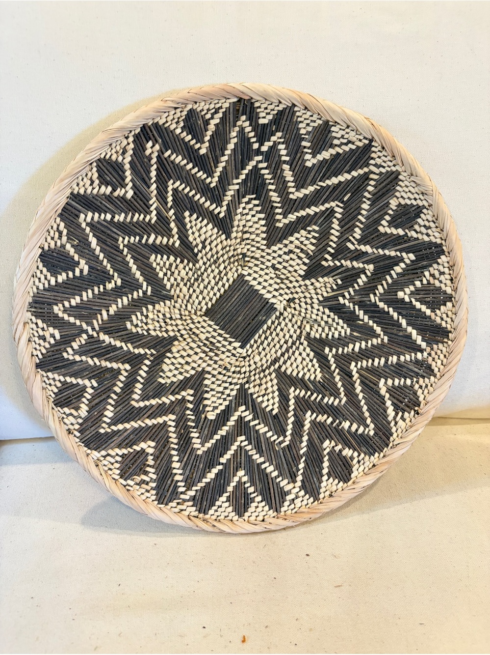 NEW African Woven Basket. Tonga people of Zambia 13” Across